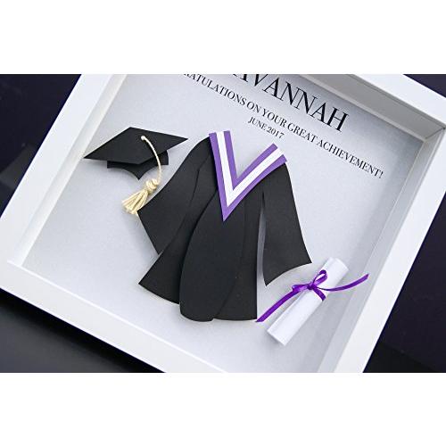 Personalized Graduation Custom Shadowbox Frame with Paper Convocation