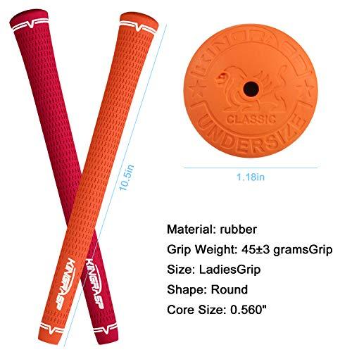 KINGRASPゴルフグリップスタンダード/ミッドサイズ選べる5色ラバーゴルフクラブグリップキット(赤、標準) KINGRASPゴルフグリップスタンダード/ミッドサイズ選べる5色ラバーゴルフクラブグリップキット 赤 標準