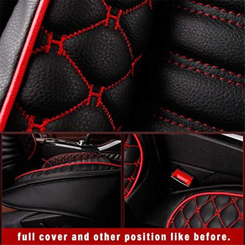 在庫一掃最安挑戦 WANLING Car PU Leather Front Row Seat Cover Universal Fit for Dodge Charger Wear Resistant Faux Leatherette Cushionsブラックレッド