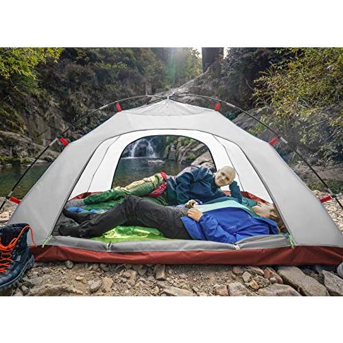 【売り切りお値下げ】 KAZOO 2/4パーソンキャンピングテント屋外防水ファミリー大テント2/4ピープルイージーセットアップテントポーチ二層式 【F2642596260】(16783円)