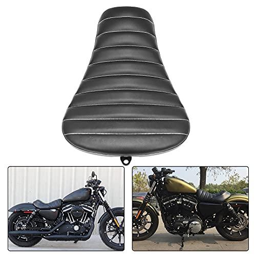 売り限定 Duobeisi Black Motorcycle Front Driver Leather Pillow Solo Seat Cushion For Harley Sportster 48 XL 883 72 48。(ブラックE)