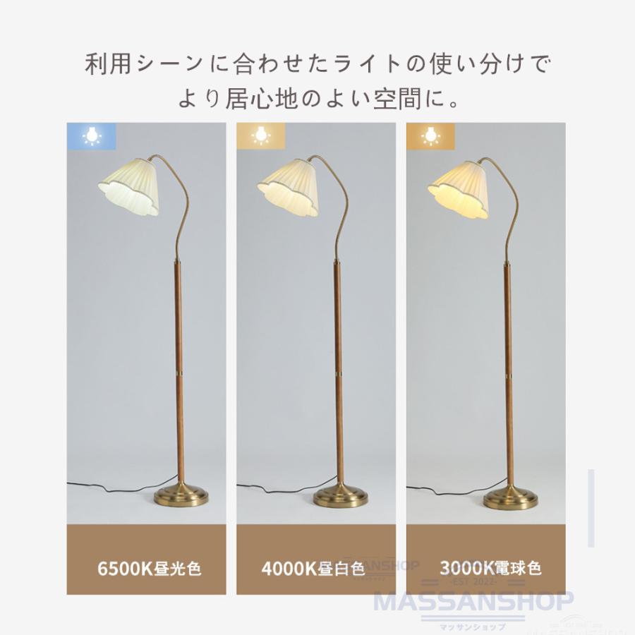 フロアライト シェード 布製 北欧 おしゃれ スタンドライト LED照明 調