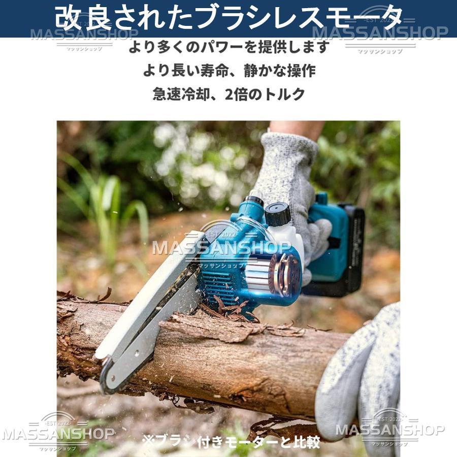 充電式 電動チェーンソー 8インチ 小型 チェンソー 家庭用 片手 強力