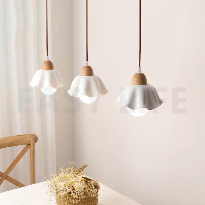 ペンダントライト 北欧 1灯 おしゃれ led 3タイプ 花びら かわいい E27