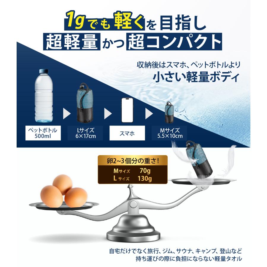 速乾タオル スポーツタオル 旅行 登山 超軽量 コンパクト 吸水速乾