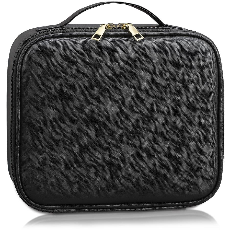 メイクボックス LEDミラー 鏡付き 大容量 リップを縦置きできる高さ