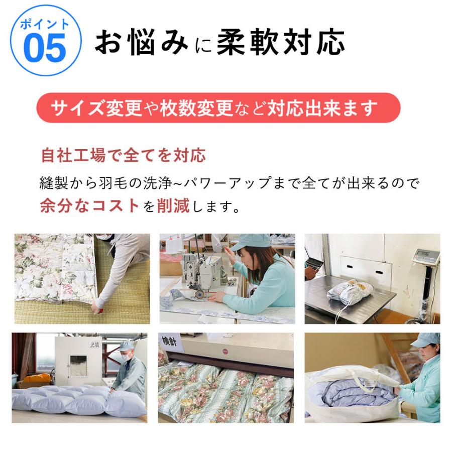 羽毛布団 打ち直し リフォーム シングル→シングル 綿100% 羽毛布団リフォーム 布団打ち直し 足し羽毛 羽毛ふとん クリーニング ダック 布団 買い替え 修理 爆買_11