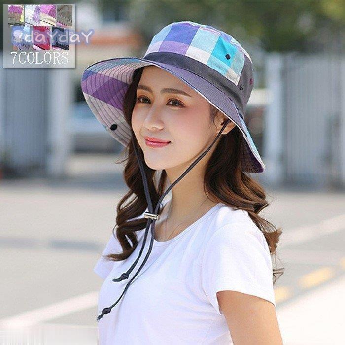 通販 帽子 Uv 帽子 夏 レディース 帽子 レディース 帽子 大きいサイズ チェック柄 30 40代 折りたたみ つば広 ハット アウトドア ハット レディース ハット ハット つば広帽子 サイズ フリー 頭周り56 58cm Www We Job Com