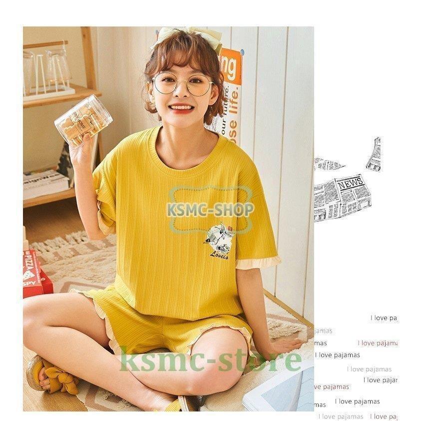 激安通販新作 上下セット ショットパンツ 大きいサイズ ルームウェア 綿 パジャマ 冷房対応 半袖 春夏 レディース ルームウェア パジャマ 可愛い 韓国風 寝間着 部屋着 女性 パジャマ サイズ 2xl Www Aidija Lt