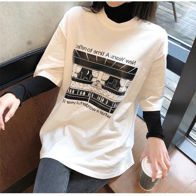 値引きする トップス プリントt レディース Tシャツ 半袖 ゆったり サマーtシャツ レディース Tシャツ プリントt 半袖 ゆったり サマーtシャツ ビッグ カットソー 夏 女性 クルーネック 夏tシャツ 丸首 半袖tシャツ Www Threeriversofs Com