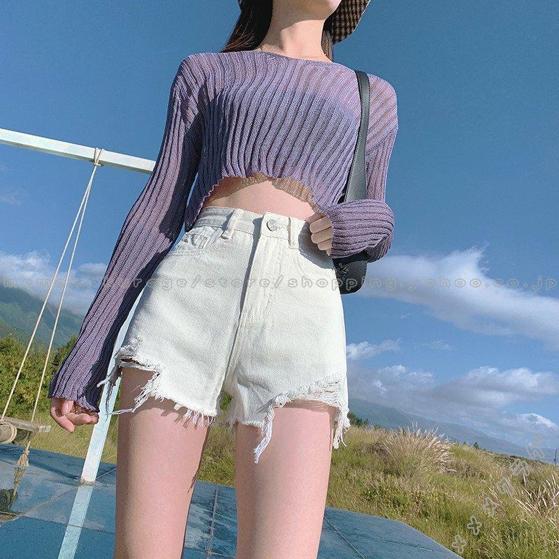 ショートパンツ ジーンズ レディース ホットパンツ 夏 ダメージ加工 個性的 ストレート 短パン 涼しい カジュアル ボトムス 韓国風 ファッション 着痩せ 有名ブランド