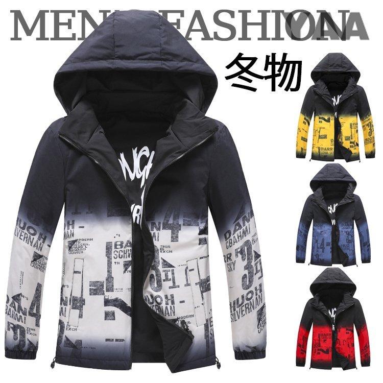 中綿ジャケット メンズファッション メンズ ファッション 防寒ジャケット 両面着 中綿コート アウター 個性的 中綿入り プリント 冬服 アウトドア あったか Vrfb138 メンズファッション West End