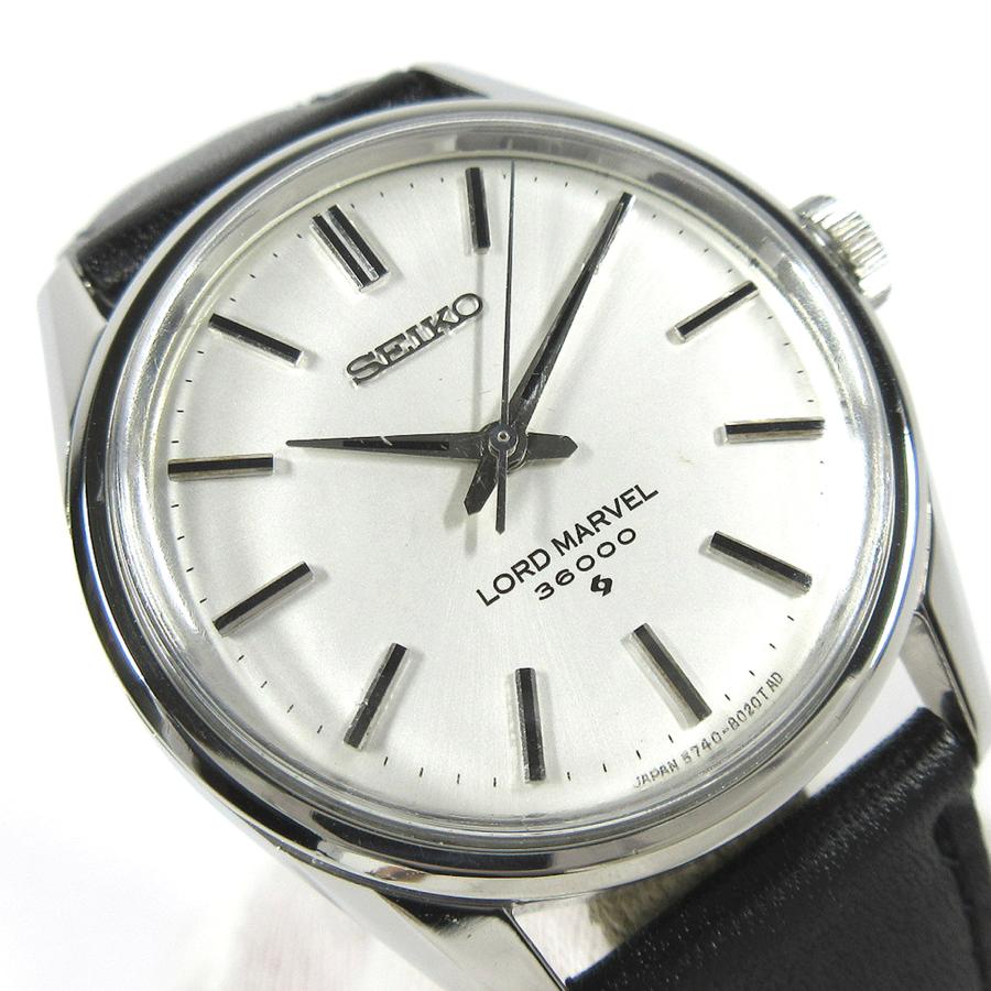 セイコー 1970年 ヴィンテージ 5740-8000 ロードマーベル 36000 ADダイヤル シルバー 35mm メンズ 手巻 時計 SS cal.5740C A125の画像