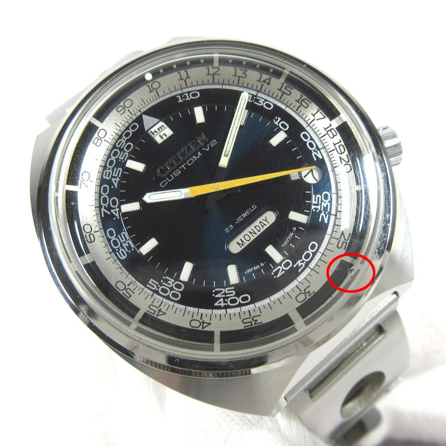 シチズン 1970年 ヴィンテージ 4-720504TA カスタムV2 デイデイト ブルーグリーン文字盤 41mm メンズ 自動巻 時計 SS A230の画像