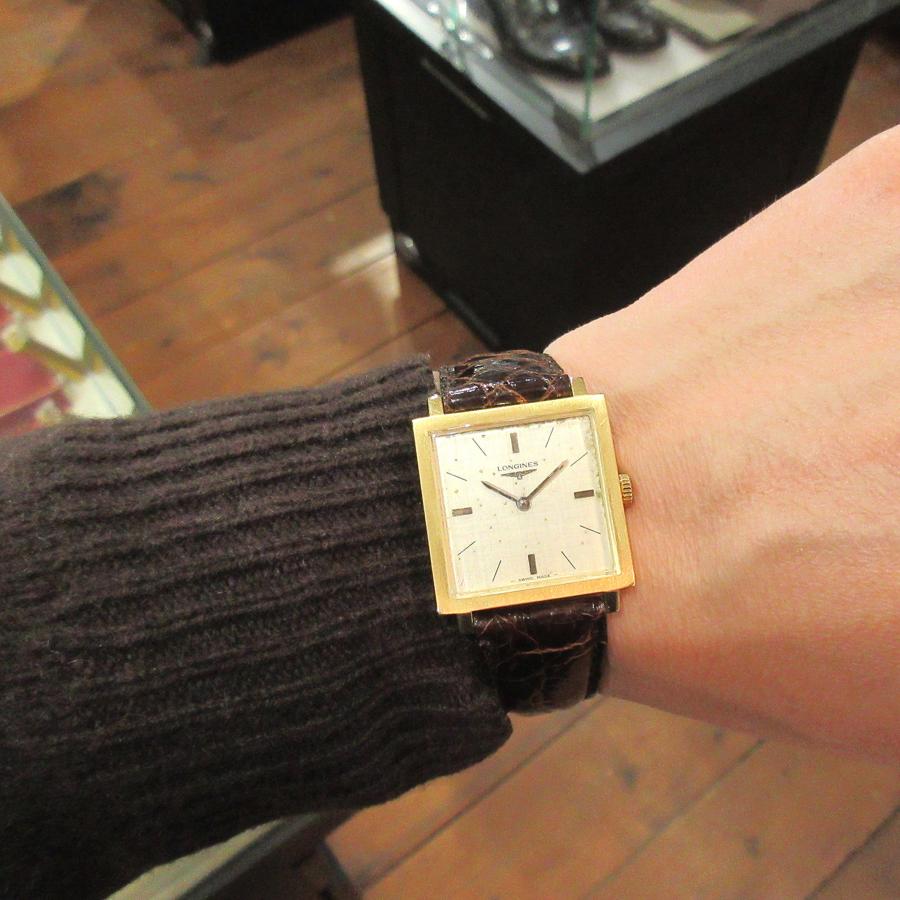 ヴィンテージ時計、金メッキ時計 LONGINES（ロンジン） 1960年代 ヴィンテージ 7872 5 シルバーモザイク