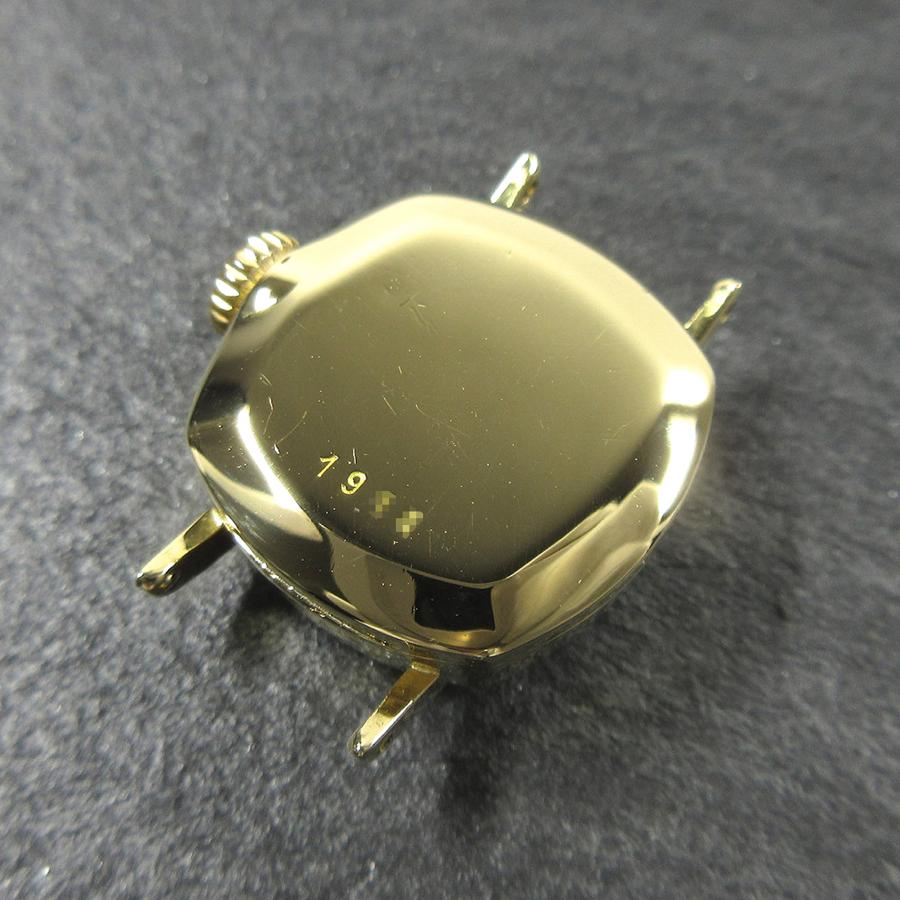 チュードル 1967年 ヴィンテージ シャンパン文字盤 16mm クッションケース レディース 手巻 時計 K18YG A55の画像