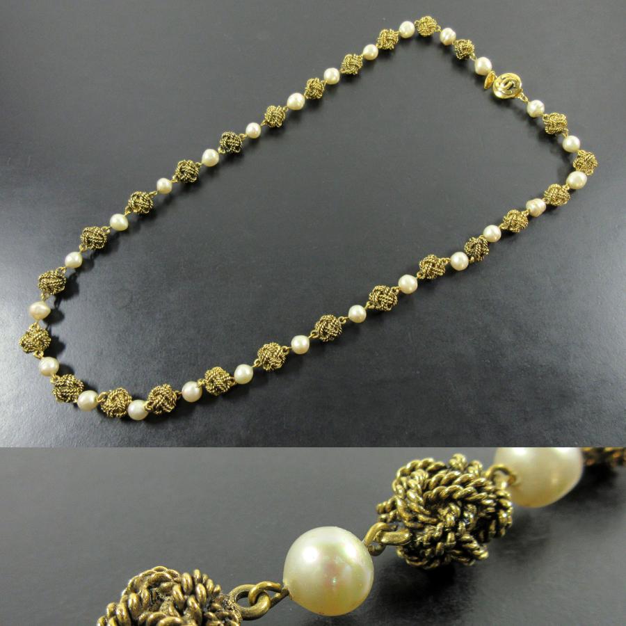 CHANEL シャネル 1980年代 ヴィンテージ フェイクパール&ロープ