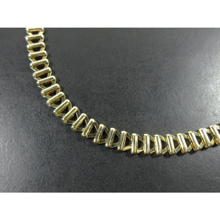 中古品) K18 デザインネックレス 15.4g 40cm [24]