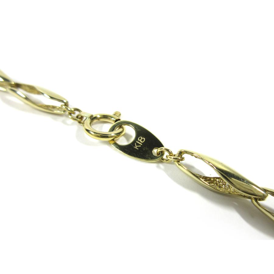 Ge Sante】K18YG イエローゴールド チェーン ネックレス 46cm 幅4.0mm  