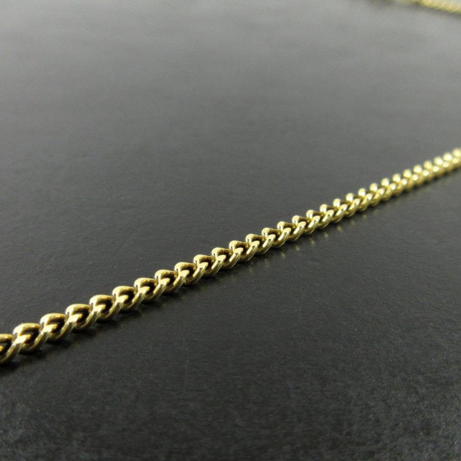 K18YG 喜平2面カット シングル イエローゴールド ロングチェーン