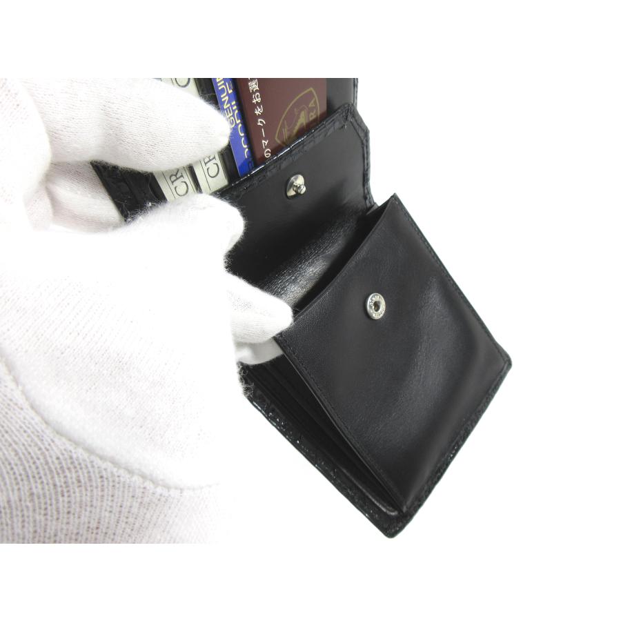 JRA】クロコダイル 二つ折り メンズ 財布 シャイニング ブラック 未