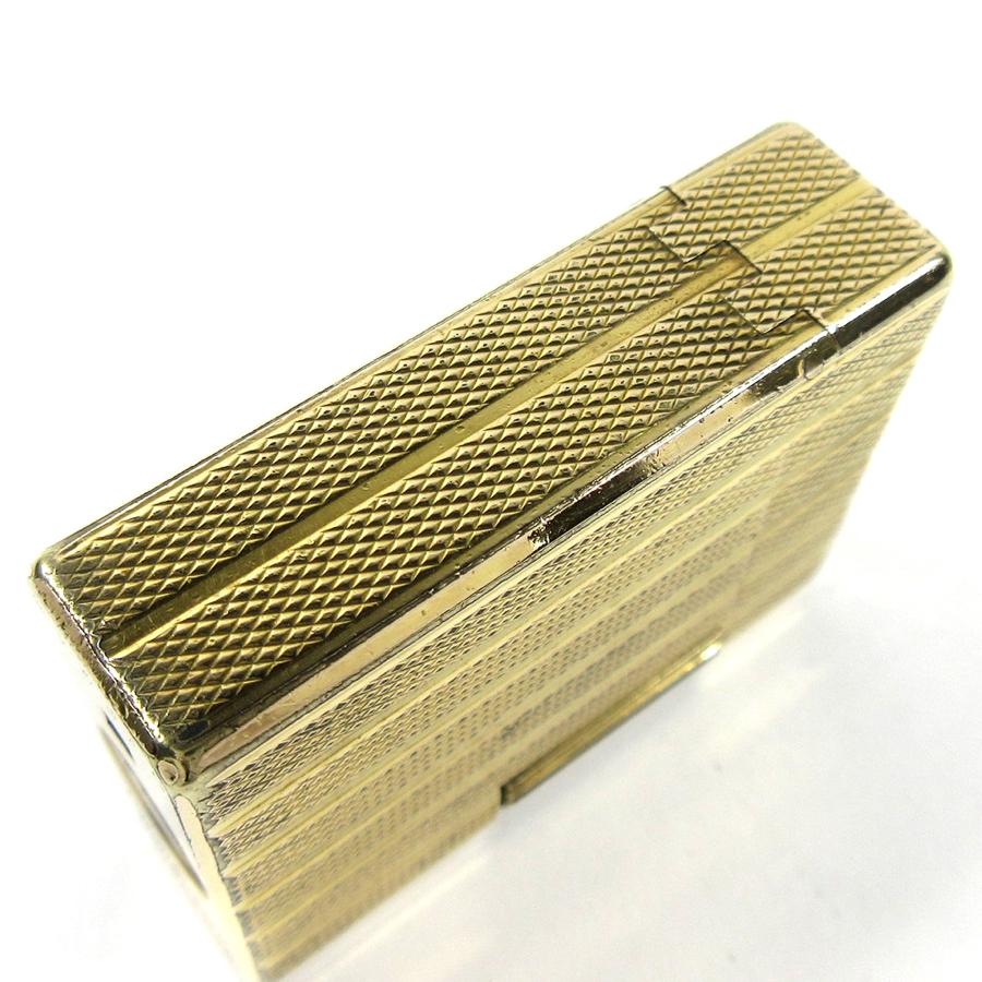 デュポン ヴィンテージ 初期型 ライン1S ショート ストライプ ひし形 デザイン ローラー ガスライター ゴールド 金張り STD2 | S.T.DUPONT | 04