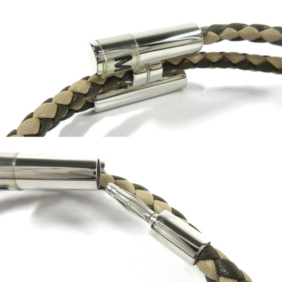 HERMES（エルメス） トゥルニ トレッセ Hロゴ レザー 編込み 2連 
