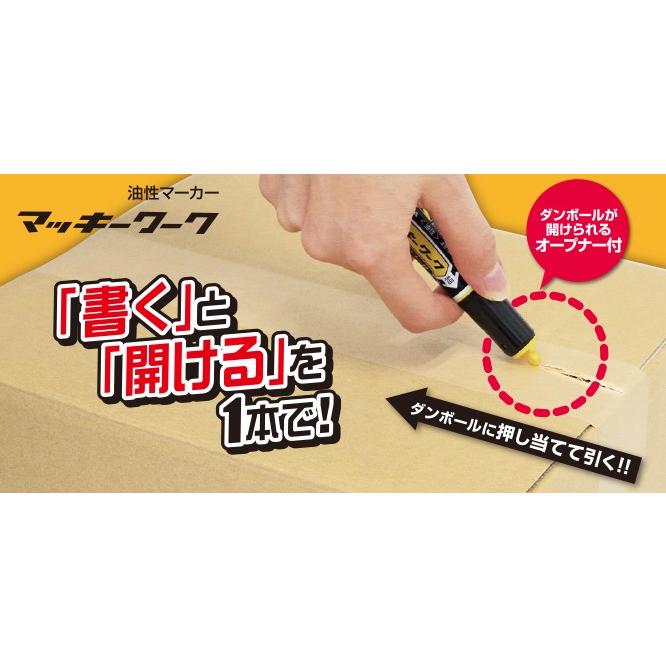 ZEBRA マッキーワーク P-YYT21-BK 油性マーカー ダンボール