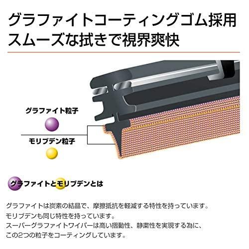 PIAA(ピア) ワイパー 替えゴム 350mm スーパーグラファイト グラファイトコーティングゴム 1本入 呼番3D 特殊金属レール仕様 WGD35｜westbay-link｜02