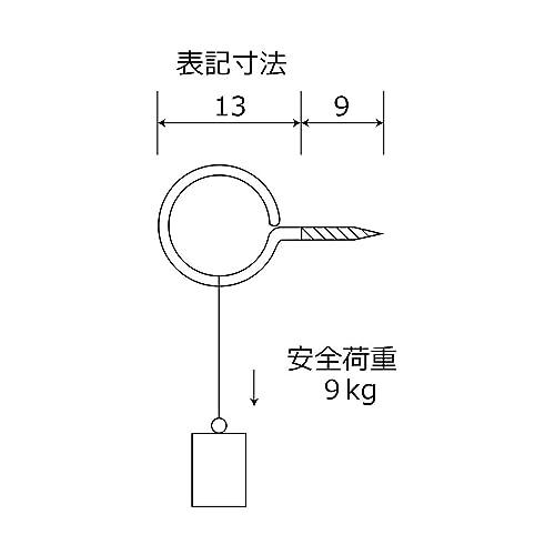 和気産業 ステンレスヒートン シルバー #2(13mm) 小物 壁面 吊り金具 SH-154 6個入｜westbay-link｜03