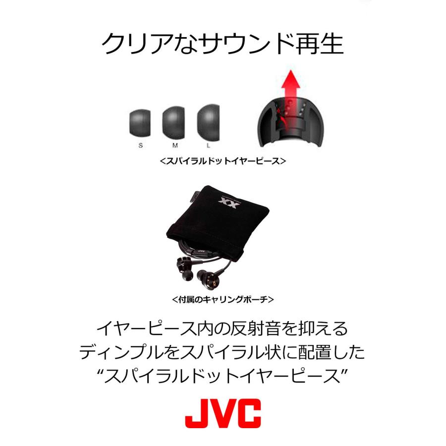 JVCケンウッド JVC カナル型イヤホン XXシリーズ ハイレゾ対応 重低音 ブラック HA-FX99X-B｜westbay-link｜06