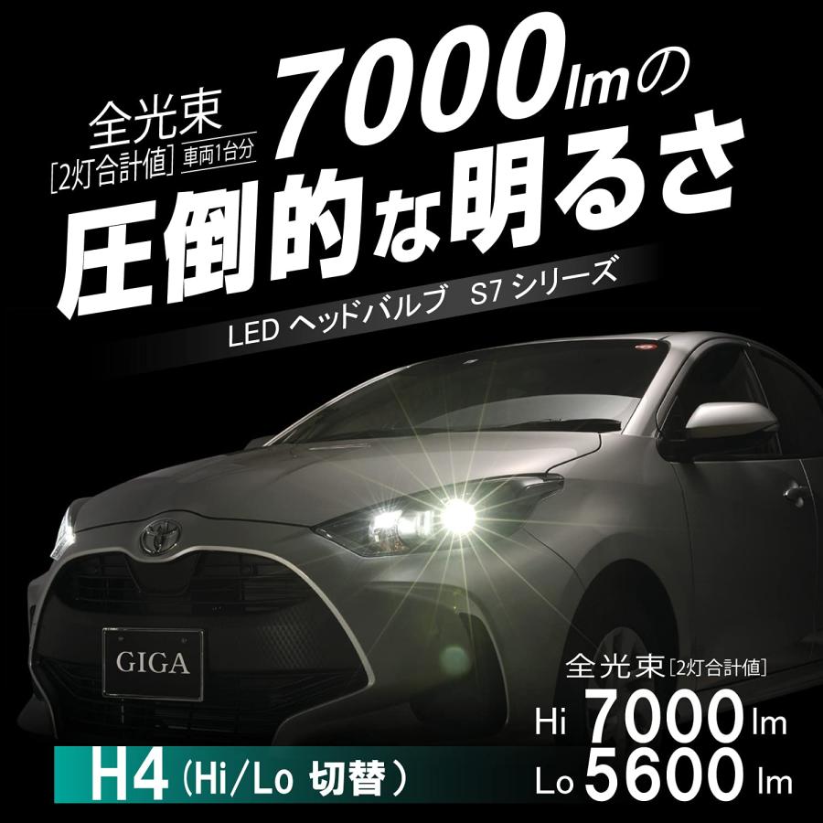 カーメイト(CARMATE) GIGA 車用 LEDヘッドライト S7シリーズ 5000K 車検対応 / 自然な白色光 H4 BW555｜westbay-link｜02