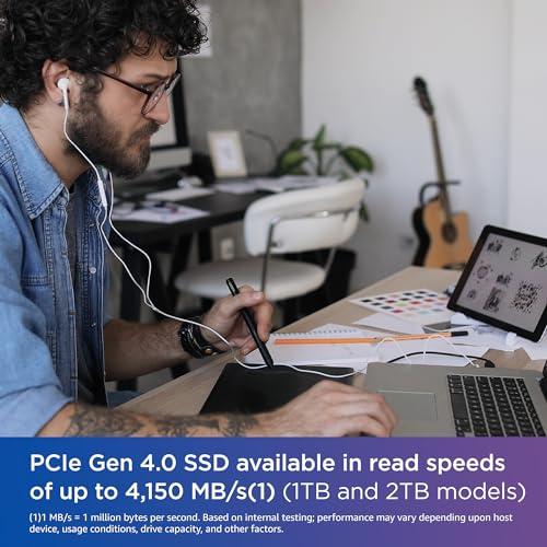 ウエスタンデジタル 1TB WD Blue SN580 NVMe 内蔵ソリッドステートドライブ SSD - Gen4 x4 PCIe 16Gb/秒 M｜westbay-link｜02