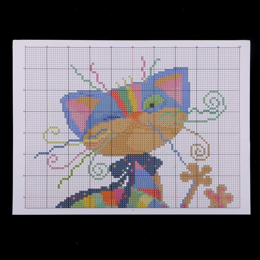 クロスステッチキット　春爛漫子猫(11CT、図案印刷あり) クロスステッチキット 春爛漫子猫(11CT、図案印刷あり) クロスステッチ