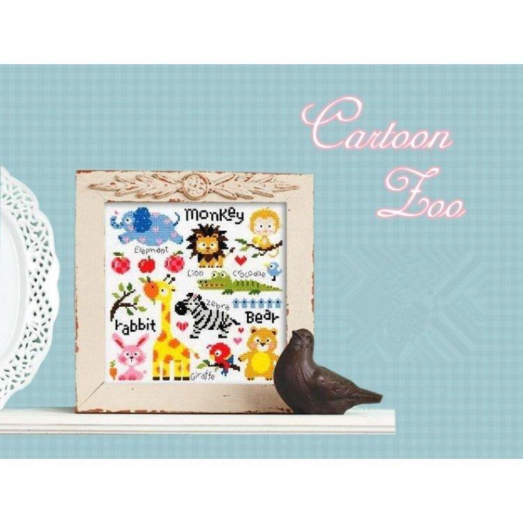 クロスステッチ 刺繍キット 楽しい動物園 アニマルワールド 手芸