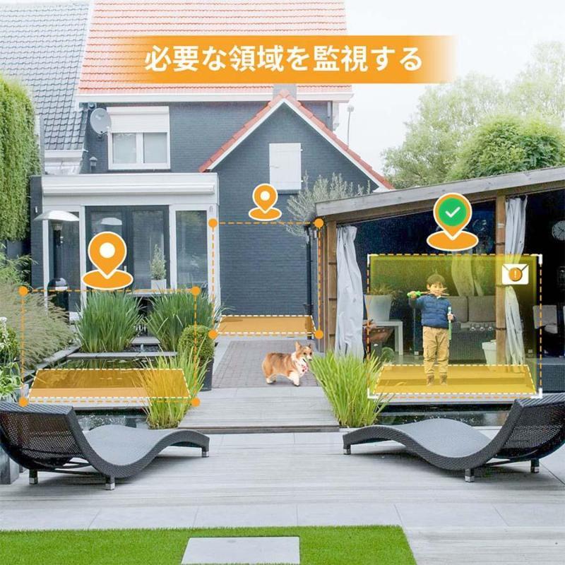 防犯カメラ ワイヤレス 屋外 500万画素 2台セット モニター付き wifi