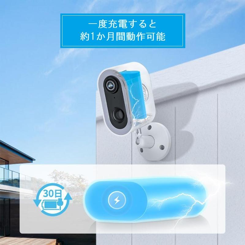 2台セット☆音声威嚇❣24時間ホームセキュリティを実現♪❤wifi☆防犯カメラ 防犯カメラ ワイヤレス 小型 屋外 家庭用 夜間カラー 即時通知 人感