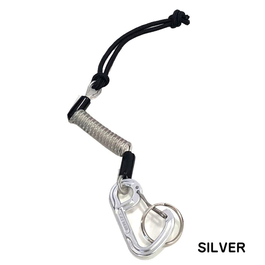 コイルリーシュ カラビナタイプ 流れどめ リーシュコード ROUZE