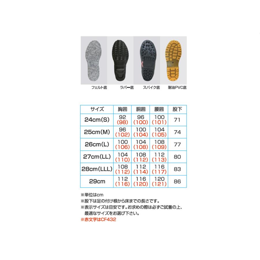 阪神素地ハンシンキジ CF701 水中長靴 中割・フェルト底 ウェーダー 