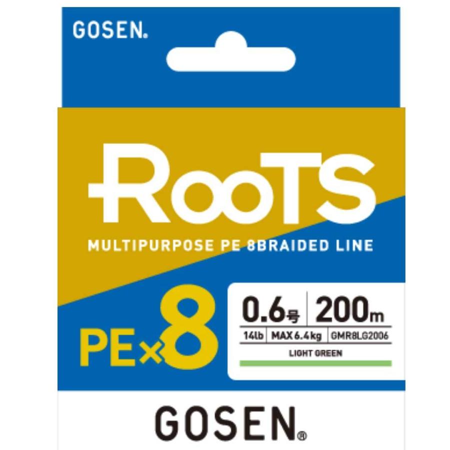 gosen roots 一本シャフト　ゴーセン　ルーツ GOSEN（ゴーセン） ROOTS ルーツ PE×8 200m 0.6号/0.8号/1号/1.2号/1.5