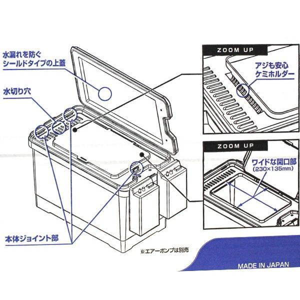 MEIHOメイホウ　アジカンサイクロン　エアポンプ1台付きHAPYSON　YH-735C　活きアジ用｜westcoast｜04