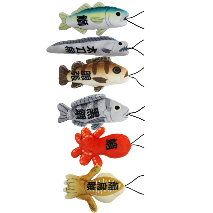 カワチ KAWACHI のびおさかなストラップ ブリ/タチウオ/メバル