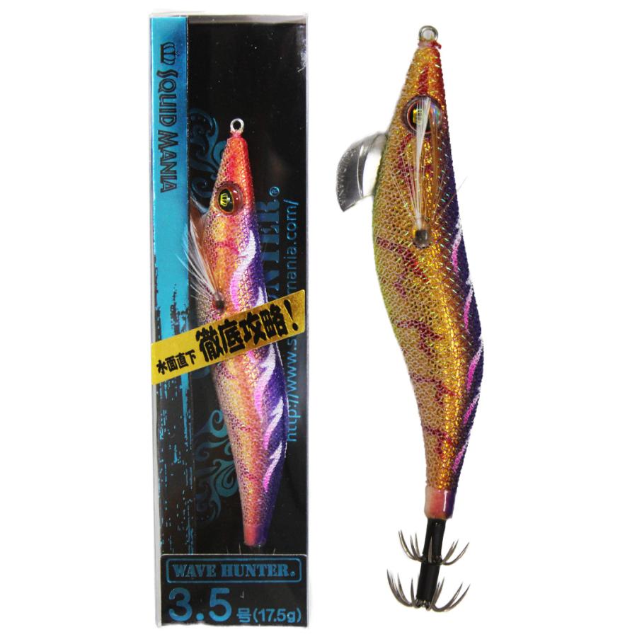 SQUID MANIA WAVE HUNTER 3.5号 エギ 12本セット SQUID MANIA（スクイッドマニア） WAVE HUNTER ウェーブハンター 3.5号