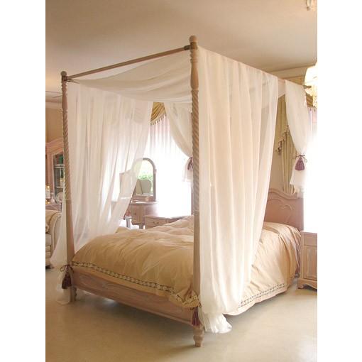 輸入家具 プリンセス家具 ラ・シェル 天蓋付きベッド シングルサイズ