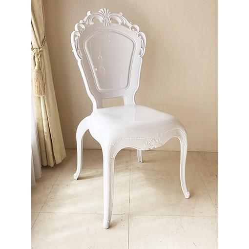 イタリア家具 ロココ調 1Pチェア パーソナルチェア 白家具 姫家具 美品