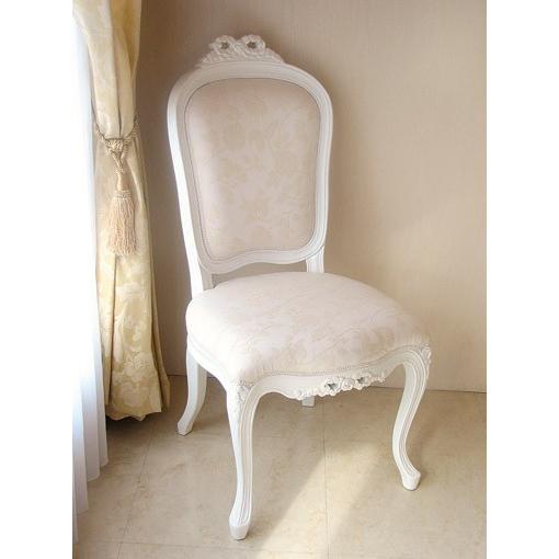 ダイニングチェア スーパーホワイト ビバリーヒルズ 猫脚 ロココ家具 2