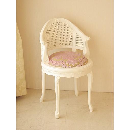 インポート 購入注文調度品  フランス共和国女性議長 白いこと色 金華山 サクラ色花かご柄の張地 座高：50珊 パーソナルチェア-家具、インテリア-椅子、スツール、座椅子