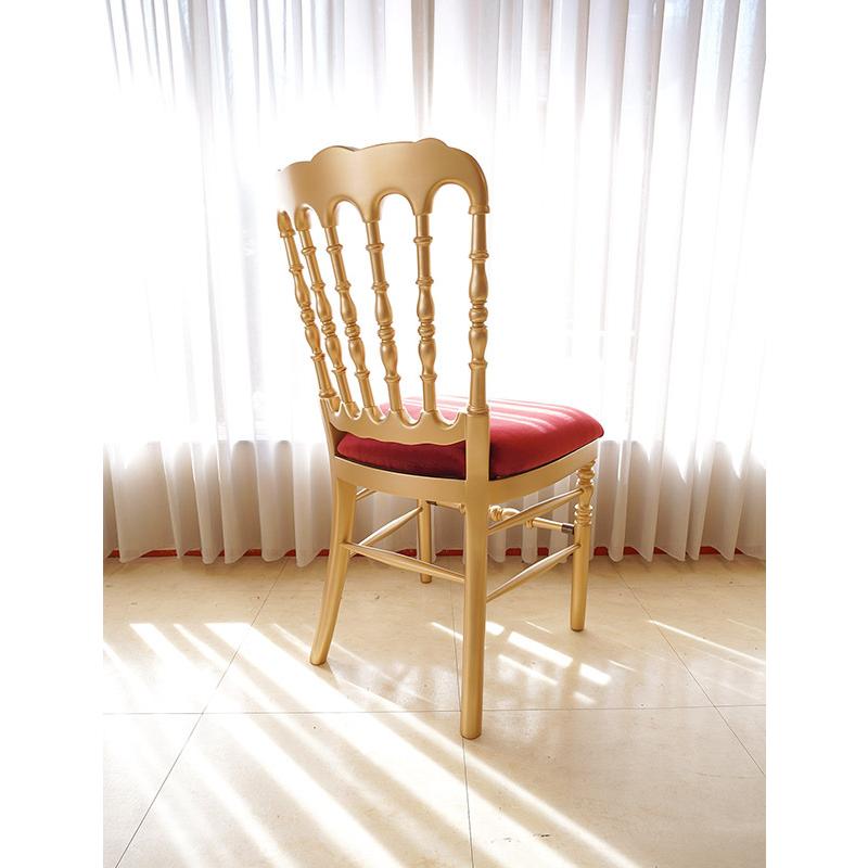 ナポレオンチェア ゴールド色 赤いベルベット マリーアントワネットの