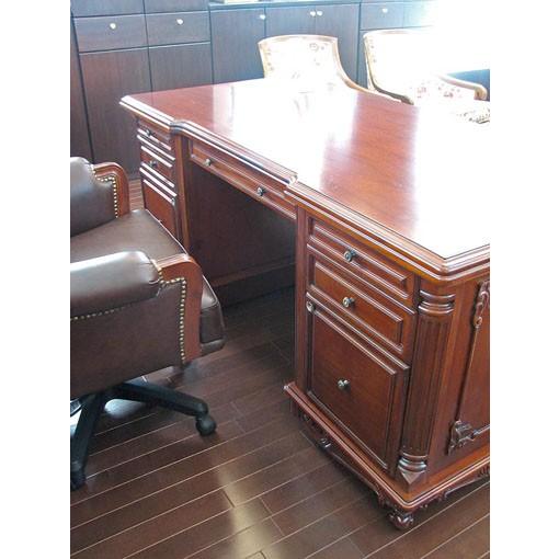 輸入 オーダー家具 デスク ブラウン（MAG色） クラシックスタイル W175cmの画像