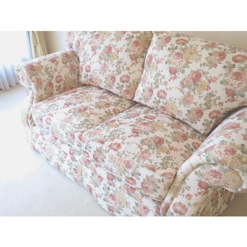 フィガロ 2シーター ソファ 薔薇柄の張地　輸入 オーダー家具